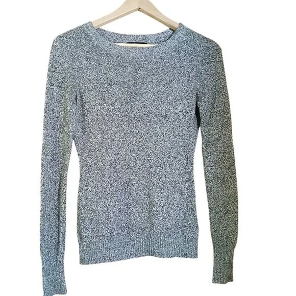 EXPRESS Black/Gray Slim Fit Crew Neck Sweater - Like New - Picture 2 of 10